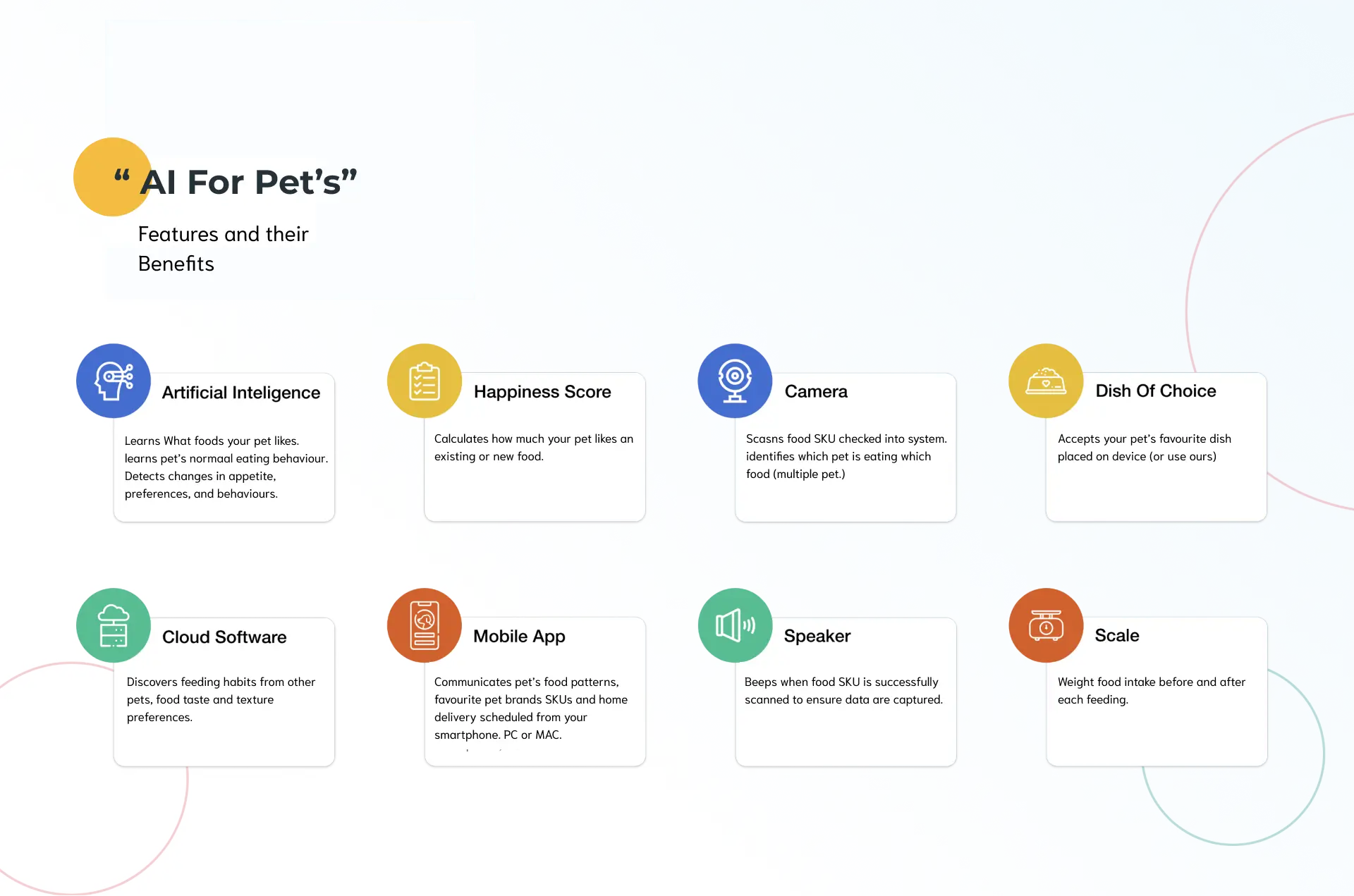 AI for pet overview